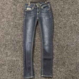 ZCO JEANS Womens Size 0 Embellished Butterfly Pocket Bootcut Denim Jeans